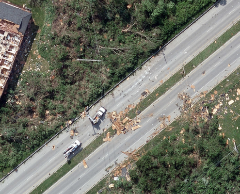 Tornado damage near Dayton Ohio