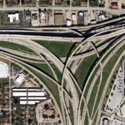 Highway exchange Ortho Aerial Image