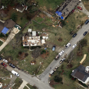 Tornado damage in Helena, Alabama