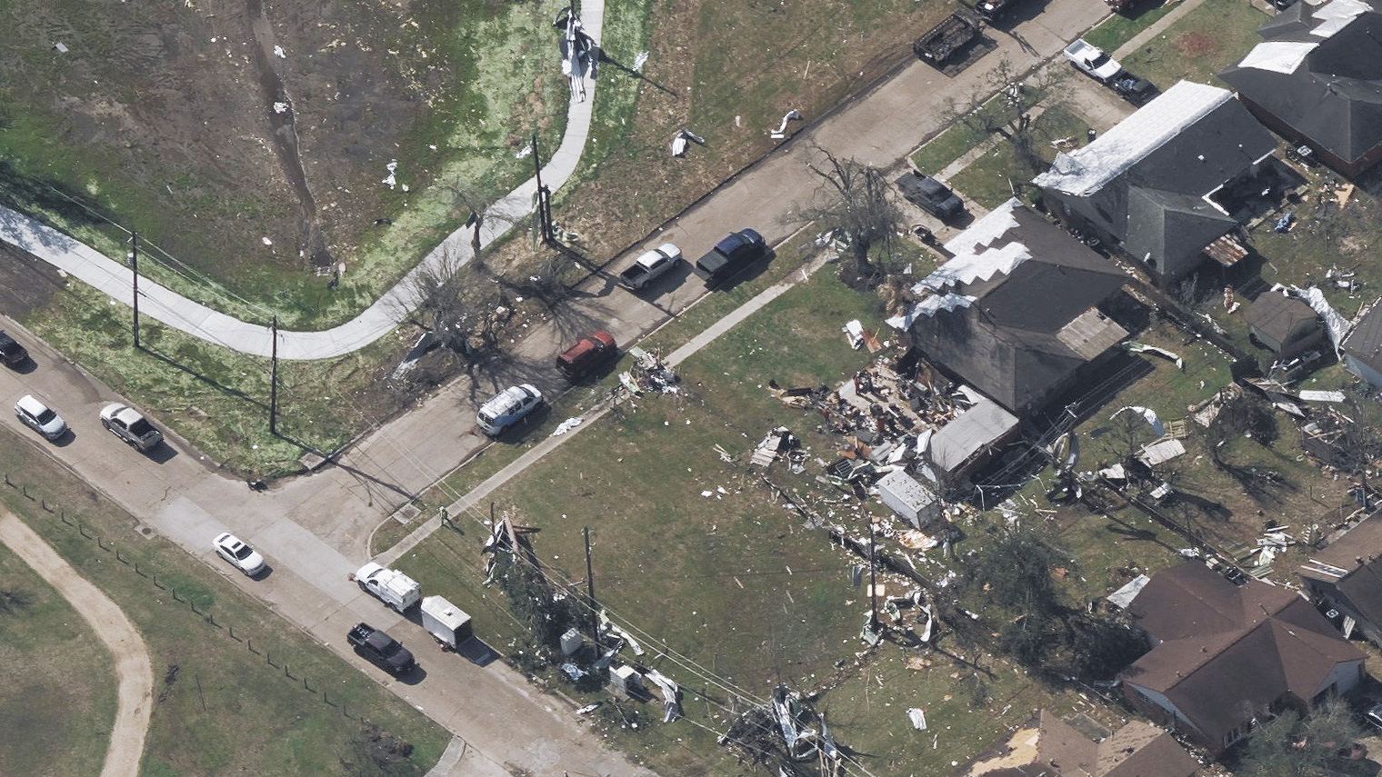 Gray Sky Event Tornado Hits Metro Areas in Houston, Texas Geospatial