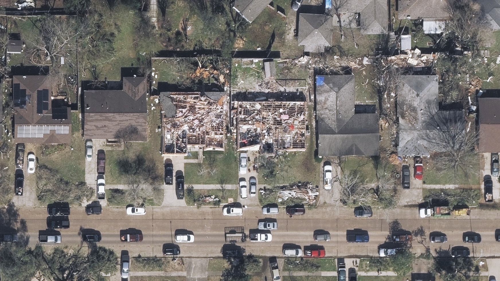 Gray Sky Event Tornado Hits Metro Areas in Houston, Texas Geospatial