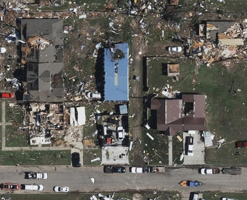 Tornado damage in Perryton, Texas